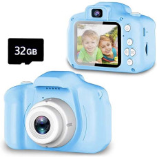 Детский фотоаппарат Bambi X2 B видео, фото, игры, 32 Гб, Синий (X2 Blue-RT)