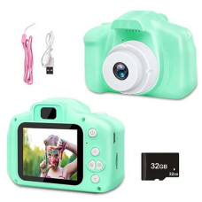 Детский фотоаппарат Bambi X2 G видео, фото, игры, 32 Гб, Зеленый (X2 Green-RT)