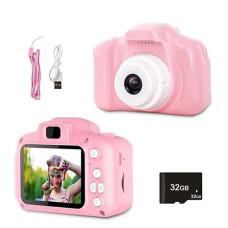 Детский фотоаппарат Bambi X2 P видео, фото, игры, 32 Гб, Розовый (X2 Pink-RT)