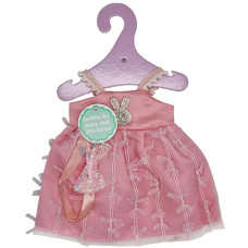 Платье для куклы пупса 30-35 см Bambi YLC235U P с повязкой на голову (YLC235U-RT)