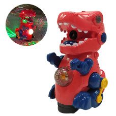 Игрушка для мыльных пузырей Bambi ZR161 R танцующий Динозавр с подсветкой, Красный (ZR161 Red)-RT)