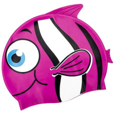 Детская шапочка для плавания Bestway Рыбка, размер S 3+, обхват головы ≈48-52 см, Розовый (IP-169498)
