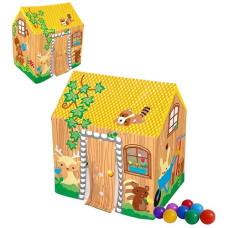 Детский игровой домик в квартиру Bestway 102х76х114 см, с шариками 10 шт., винил (IP-172999)