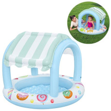 Надувной бассейн для малышей Bestway с навесом, Сладости, 104 см, 34 л (IP-174838)