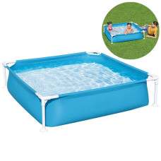 Детский каркасный бассейн Bestway квадратный, 122х122x30,5 см, 340 л (56217-blue-INT)
