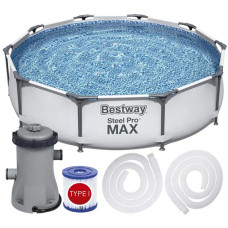Каркасный бассейн Bestway с фильтром, круглый, 305x76 см, 4678 л (56408-INT)