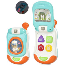 Детский телефон игрушка раскладушка Chim Star 503-7 B музыкальный Синий (503-7 Blue-RT)