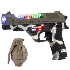 Пистолет светящийся Chuang Li Da 814Y G с игрушечной гранатой (814Y-RT)