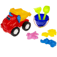 Набор для песочницы с машинкой Colorplast 0145 Смайл (0145 Red-RT)