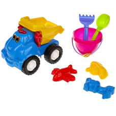 Набор для песочницы с машинкой Colorplast 0145 Смайл (0145 Blue-RT)