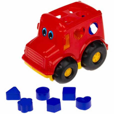 Сортер автобус Colorplast 0244, Бусик №1 с геометричными фигурами (0244 Red-RT)