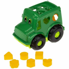 Сортер автобус Colorplast 0244, Бусик №1 с геометричными фигурами (0244 Green-RT)