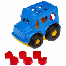 Сортер автобус Colorplast 0244, Бусик №1 с геометричными фигурами (0244 Blue-RT)