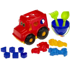 Сортер машинка 2 в 1 Colorplast 0268 R с пасочками Красный (0268 Red-RT)