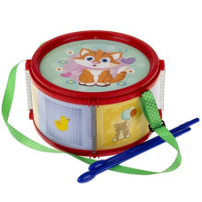 Барабан детский Colorplast 1-003 D с пластиковыми палочками (1-003-RT)