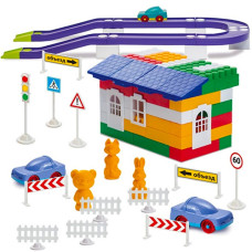 Конструктор с крупными деталями Colorplast 1-055 Лидер №6, 250 деталей (1-055-RT)