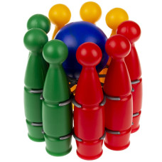 Набор для боулинга Colorplast 1630 K, Паутинка 9, кегли - 9 шт, шар (1630-RT)