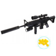 Игрушечный автомат с фонариком Cyma Р.1158D с лазером и пульками 6 мм (Р.1158D-RT)