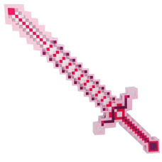 Меч майнкрафт светящийся Bambi XY182-1 P пиксельный, Розовый (XY182-1 Pink-RT)