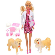 Кукла ветеринар Defa 8346A с собачками и аксессуарами (8346A-RT)