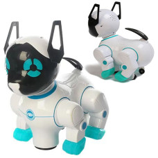 Музыкальная интерактивная собака Defa Toys 8201A L с подсветкой Голубой 20 см (8201A BLUE-RT)