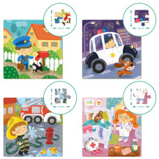 Пазлы 4 в 1 DoDo Toys 300131 P, Профессии (300131-RT)