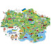 Пазлы на 100 штук DoDo Toys 300267 Карта Украины, картинка 45х64 см (300267-RT)