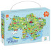 Пазлы на 100 штук DoDo Toys 300267 Карта Украины, картинка 45х64 см (300267-RT)