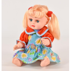 Кукла Алинка G-Toys музыкальная в синем сарафанчике 25 см