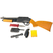 Дробовик игрушка Berno Golden Gun 920GG K с аксессуарами и мягкими патронами (920GG-RT)