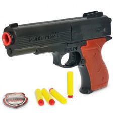 Пистолет с мягкими пулями М 45, Golden Gun	928GG, в наборе жетон и 5 пуль-присосок (928GG-RT)