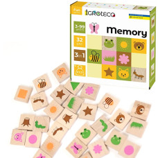 Настольная игра Igroteco 900644 Мемори 3 в 1 с деревянными фишками (900644-RT)