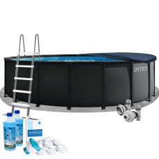 Каркасный бассейн Intex Ultra XTR, в наборе лестница, подстилка, тент, химия, 549x132 см (IP-175977) Каркасный бассейн Intex Ultra XTR, в наборе лестница, подстилка, тент, химия, 549x132 см (IP-175977)