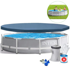 Каркасный бассейн с фильтром Intex, Prism Frame 305х76 см, 4485 л, тент (26702-3 New-INT)