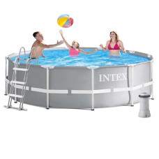 Каркасный бассейн с лестницей Intex 366x99 см, с насосом, тентом и подстилкой (IP-172609)