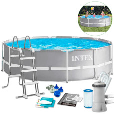 Каркасный бассейн с лестницей и фильтром Intex, Prism Frame 366х99 см, 8592 л (26716-INT)
