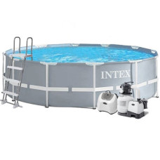 Каркасный бассейн с лестницей Intex 366х122 см с набором по уходу и аксессуарами (IP-173416)