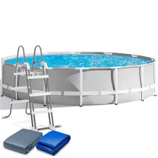 Каркасный бассейн с лестницей Intex 366х122 см с тентом и подстилкой (IP-172655)