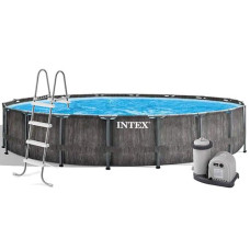 Каркасный бассейн с насосом Intex 549x122 см, с лестницей, тентом, подстилкой (IP-171963)
