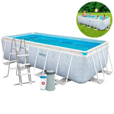 Каркасный бассейн с лестницей и фильтром Intex, Prism Frame 400х200 см, 6836 л (26780-INT)