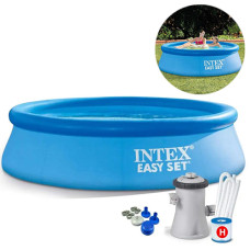 Надувной бассейн Intex с фильтром, Easy Set 244х61 см, 1942 л (28108-INT)