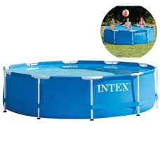Бассейн круглый каркасный Intex, Metal Frame Pool 305х76 см, 4485 л (28200-INT)