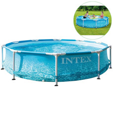 Каркасный бассейн Intex с морским принтом, Metal Frame 305х76 см, 4485 л (28206-INT)