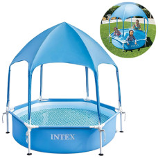 Детский каркасный бассейн с навесом Intex, Metal Frame 183х38 см, 700 л (28209-INT)