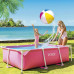 Розовый каркасный бассейн Intex для детей, Metal Frame 220х150 см (28266-INT)