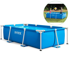 Каркасный бассейн прямоугольный Intex, Metal Frame 220х150 см, 1662 л (28270-INT)
