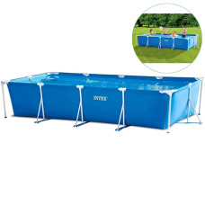 Бассейн каркасный прямоугольный Intex, Metal Frame 450х220 см, 7427 л (28273-INT)