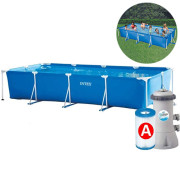 Бассейн каркасный с фильтром Intex, Metal Frame 450х220 см, 7127 см (28274-INT)