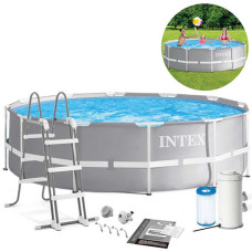 Круглый каркасный бассейн Intex, с лестницей и насосом, 366x99 см (IP-175207)