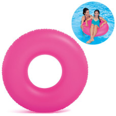 Надувной круг неоновый Intex, 91 см, Розовый (59262-pink-INT)